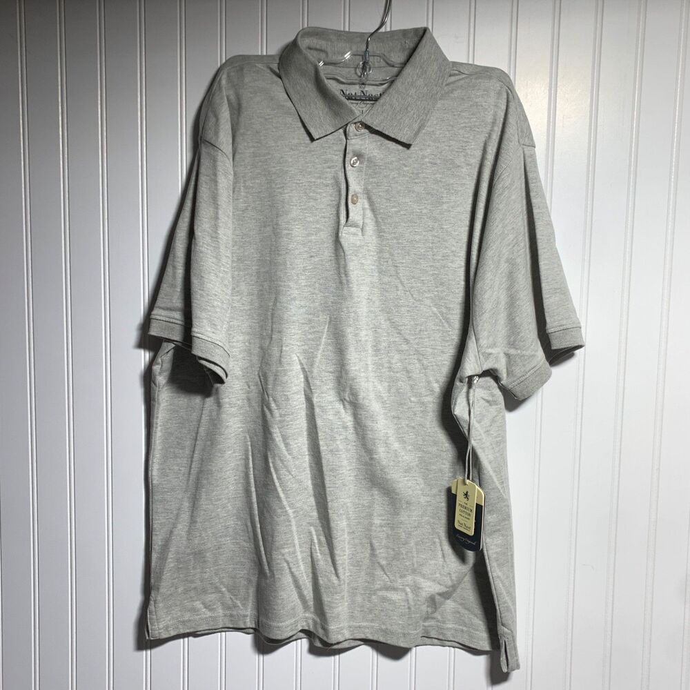 Nat Nast Luxury Originals Polo Shirt Mens Gray Size‎ XL Preppy NWT